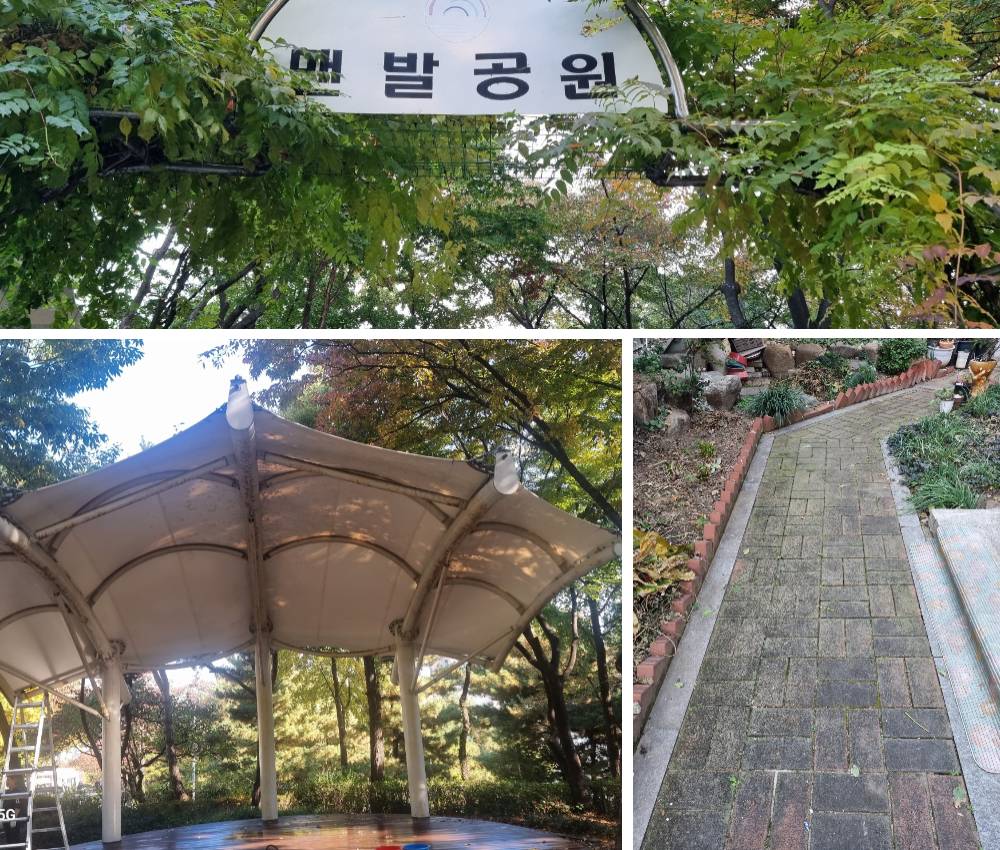 남양주 야외 공원청소로 조형물들 더욱 돋보입니다. 관한 작업사진입니다.